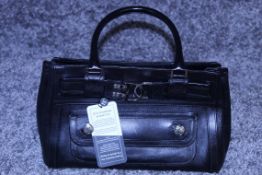 RRP £1300 Dior Interlocking D Belt Handbag In Black Calf Leather With Black Leather Handles. (