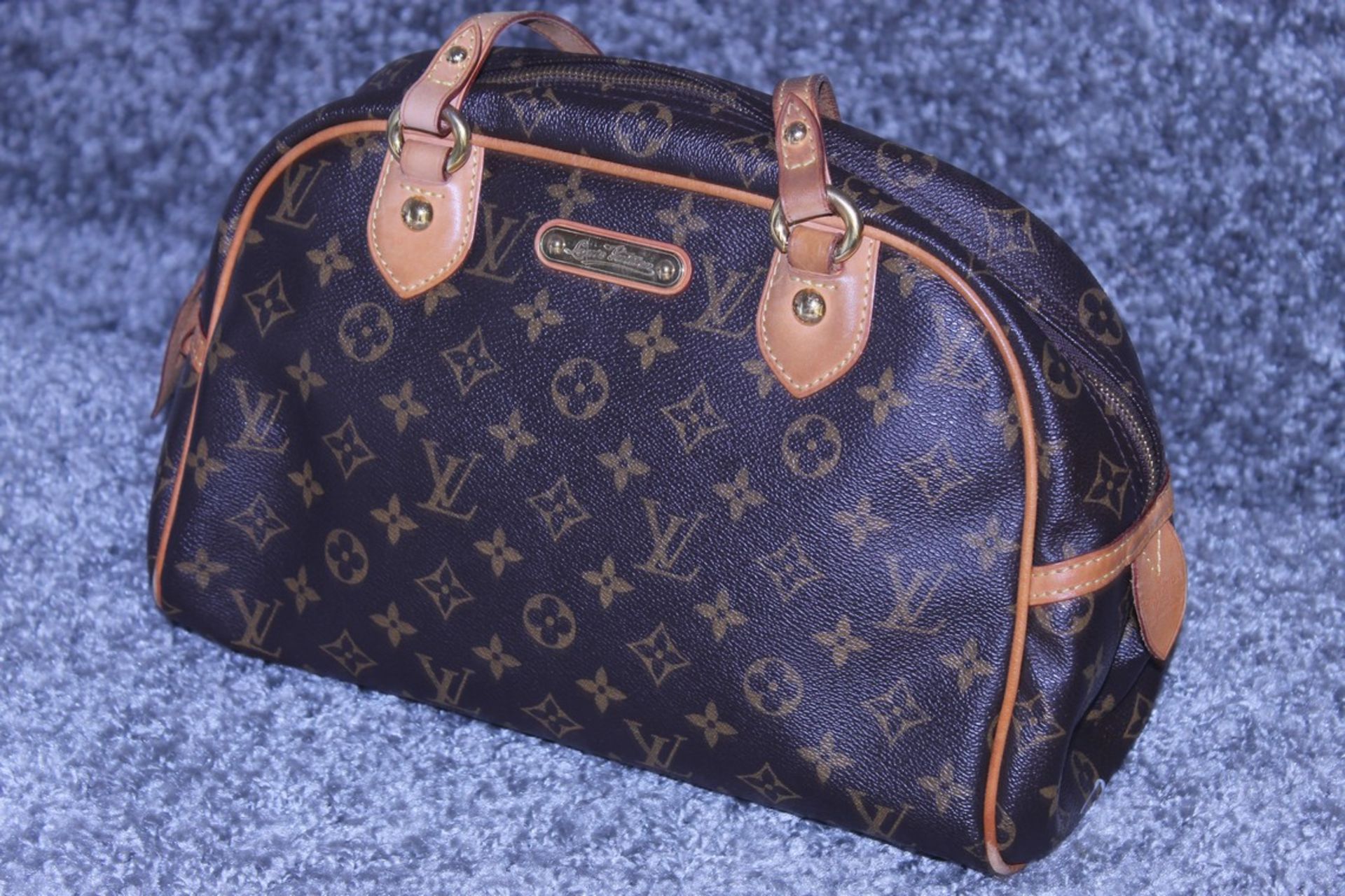 RRP £1,650 Louis Vuitton Montorgueil Handbag, Brown Monogram Coated Canvas, 30x20x13cm, Condition - Image 3 of 5