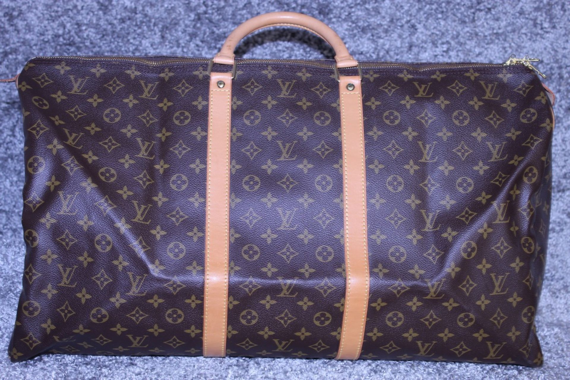 Rrp £1,800 Louis Vuitton Keepall 60 Travel Bag Monogram Canvas, Vachetta Handles, 60X26X31Cm (