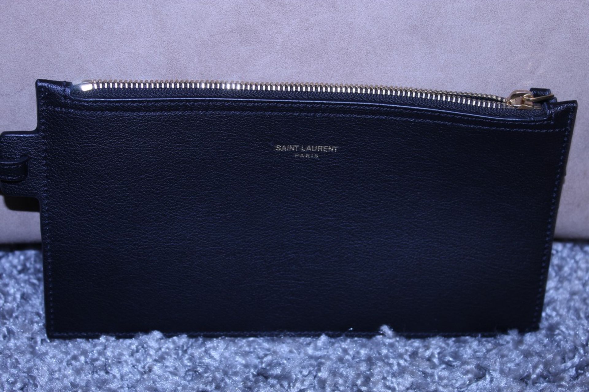 Rrp £1,490 Yves St-Lauren Medium Tassle Tote Bag, Dark Beige/Black Suede Leather, Black Leather - Image 2 of 5