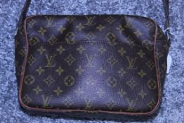 RRP £1,100 Louis Vuitton Vintage Nil Shoulder Bag, Brown Monogram Coated Canvas, 26x17x12cm (