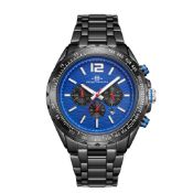 RRP £550 Mens Henry Bridges Millennium Blue Watch With Black Alloy Strap