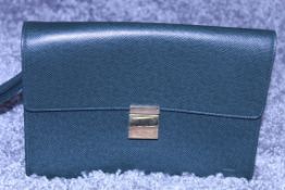RRP £1,500 Louis Vuitton Selenga Handbag, Dark Green Taiga Calf Leather, 25x18x2.5cm (Production