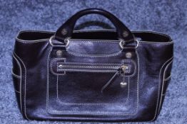 RRP £1,000 Celine Boogie Handbag, Brown Calf Small Grained Leather, Leather Handles, 22x30x13cm (