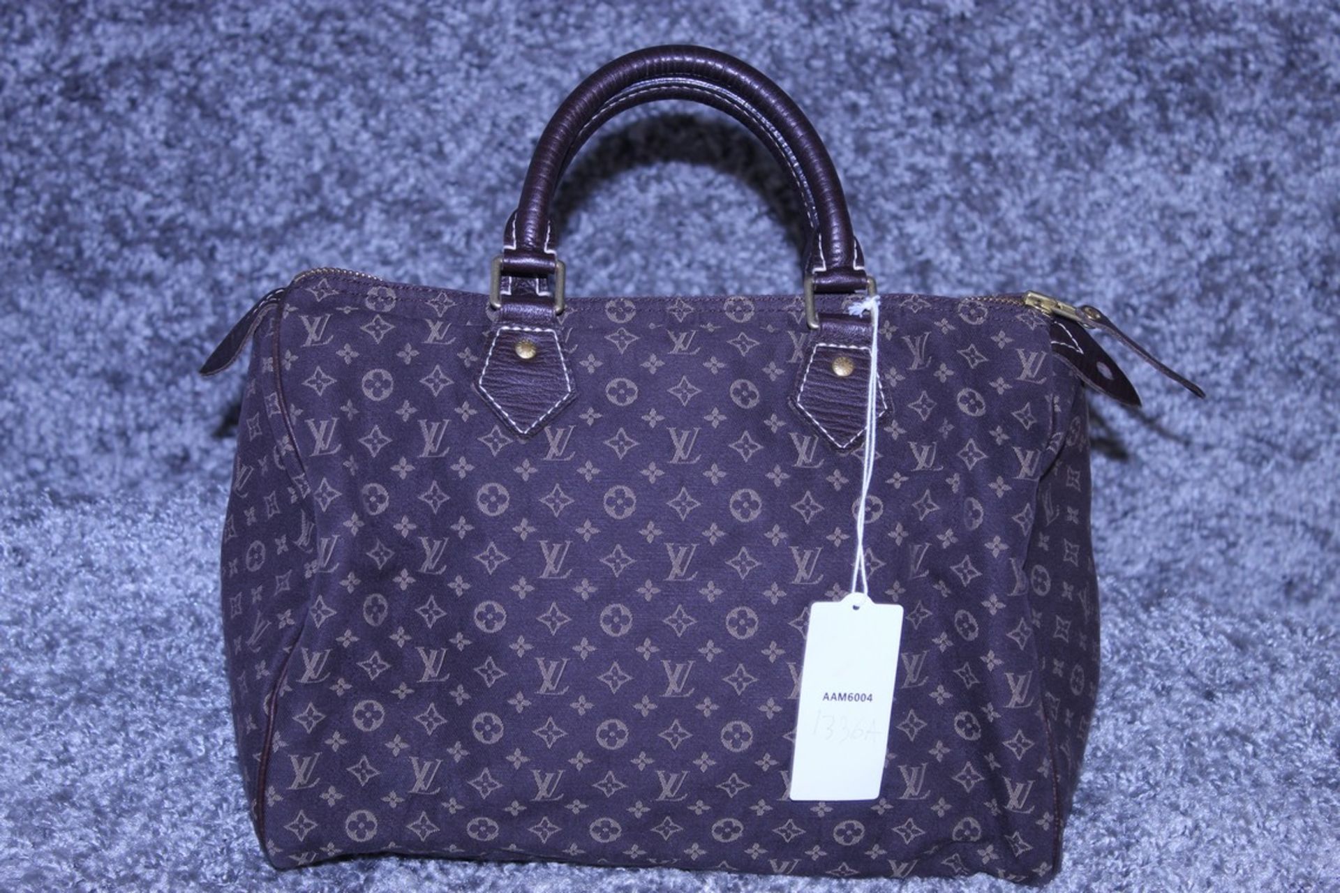 Rrp £1,100 Louis Vuitton Speedy 30 Handbag, Dark Brown Canvas Monogram/Idylle Canvas, Dark Brown