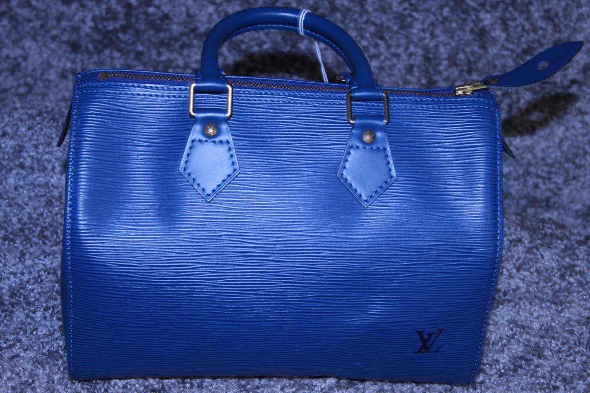Rrp £1,000 Louis Vuitton Speedy 25 Handbag, Blue Epi Calf Leather, 27X19X15Cm (Production Code - Image 2 of 5