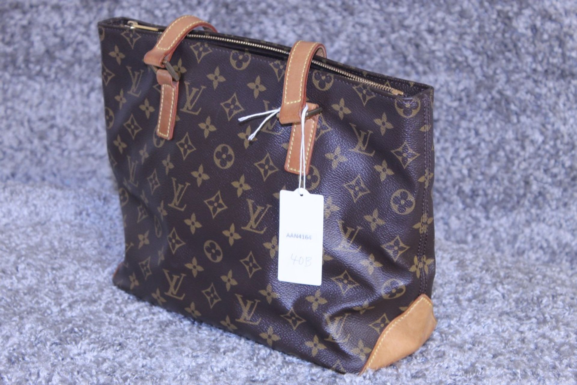 RRP £1970.00 Brown And Beige Leather Cabas Piano Tote Bag From Louis Vuitton Featuring A Monogram - Image 3 of 6