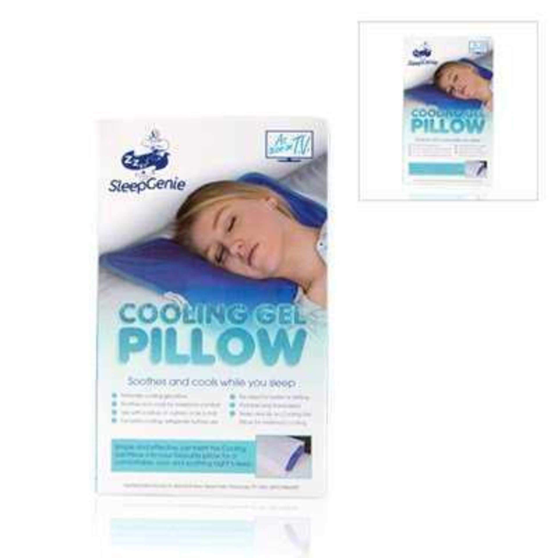 Rrp £100 Lot To Contain 4 Boxed Sleep Genie Cooling Gel Pillows - Image 4 of 4