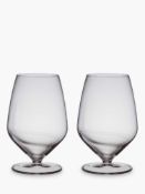 RRP £90 Lot To Contain 3 Boxed Connoisseur For Beer 2 X 700 Ml Beer Glasses Crystal Glass By John Le