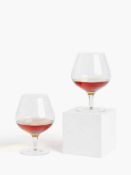 RRP £120 Lot To Contain 4 Boxed John Lewis Connoisseur Spirit Brandy Glasses Set Of 2