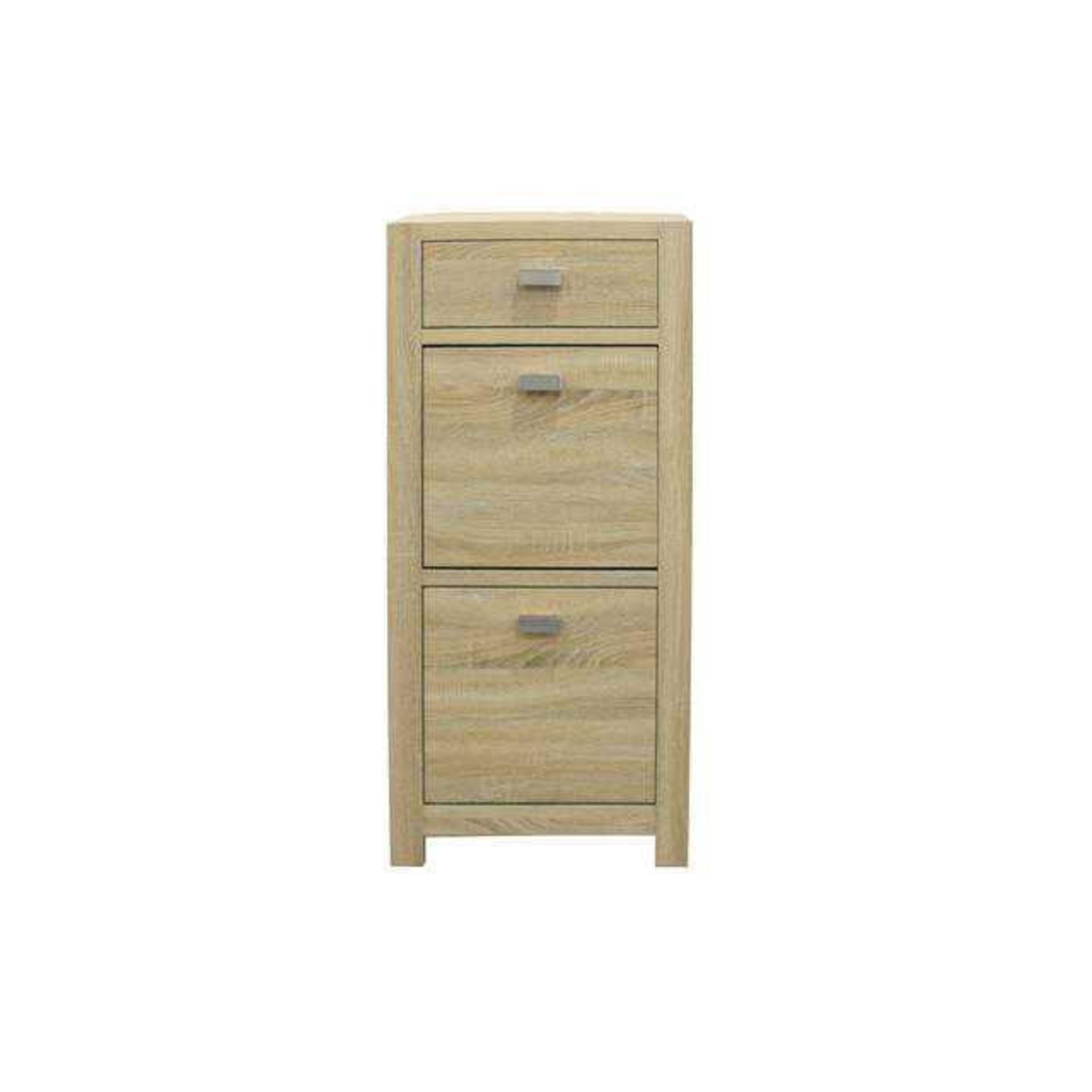 RRP £280 Boxed Brand New Cleves Brown Shoe Cabinet