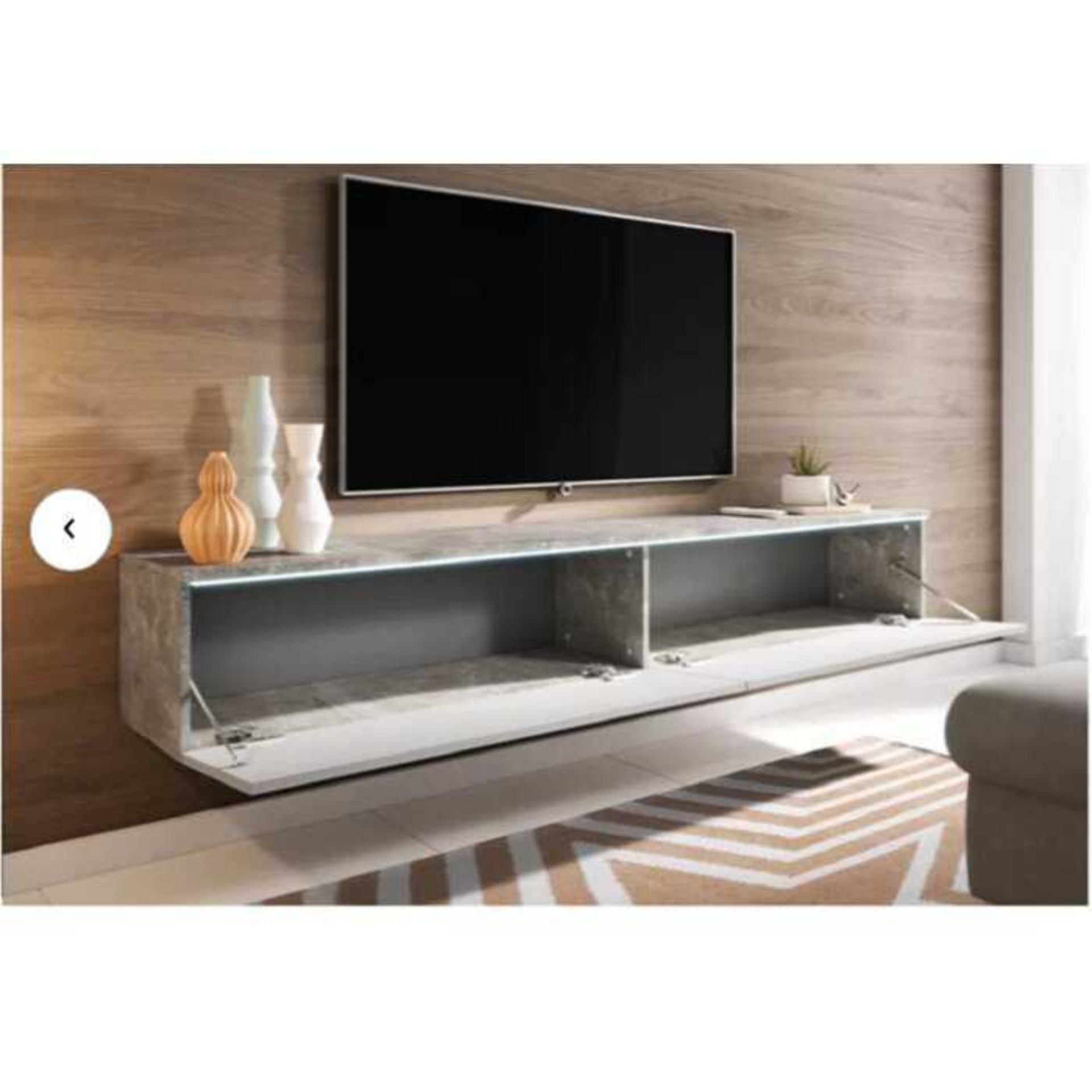 RRP £185 Boxed Metro Lane Pina 78" Concrete Tv Stand