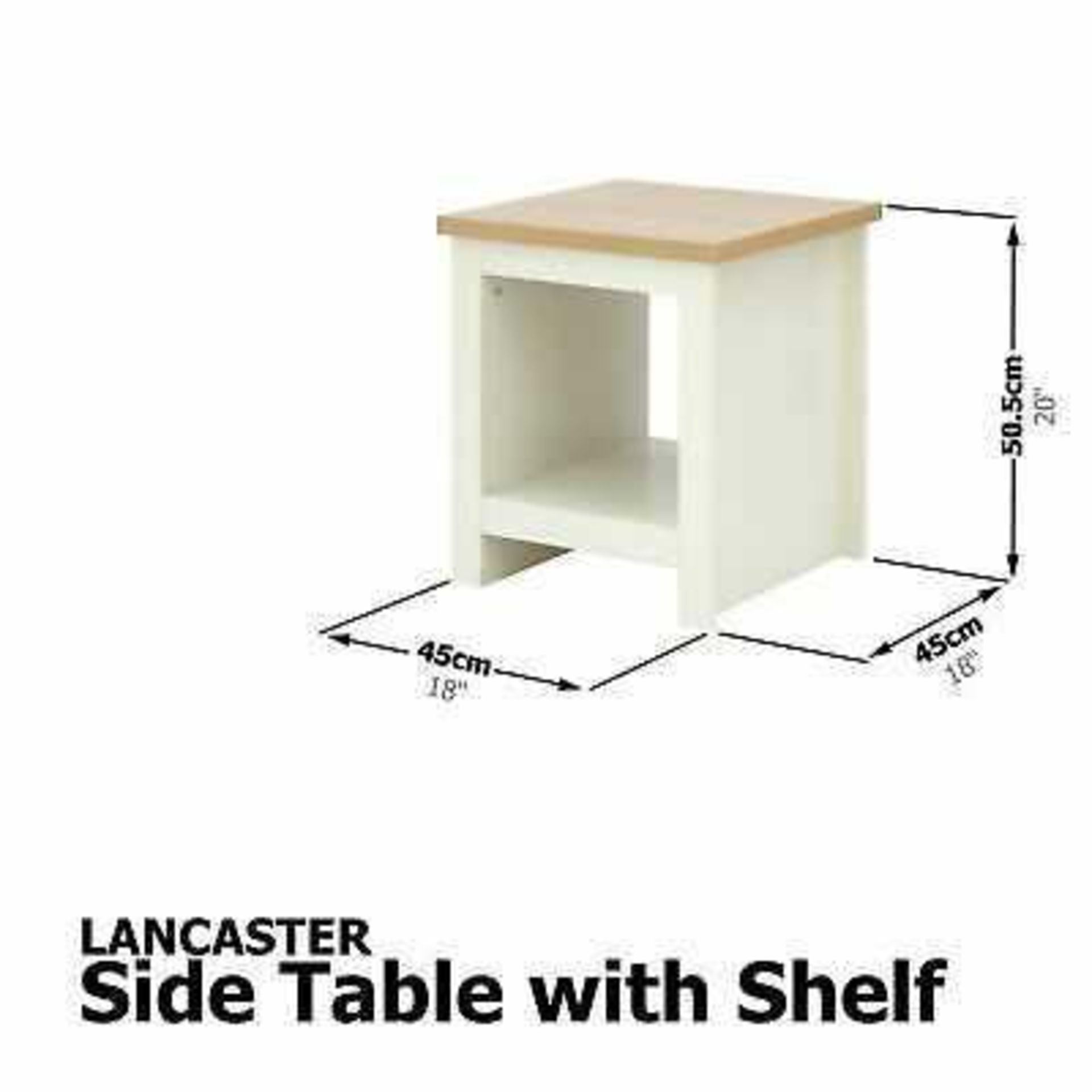 RRP £55 Boxed Gfw Lancaster Cream Side Table - Image 2 of 5