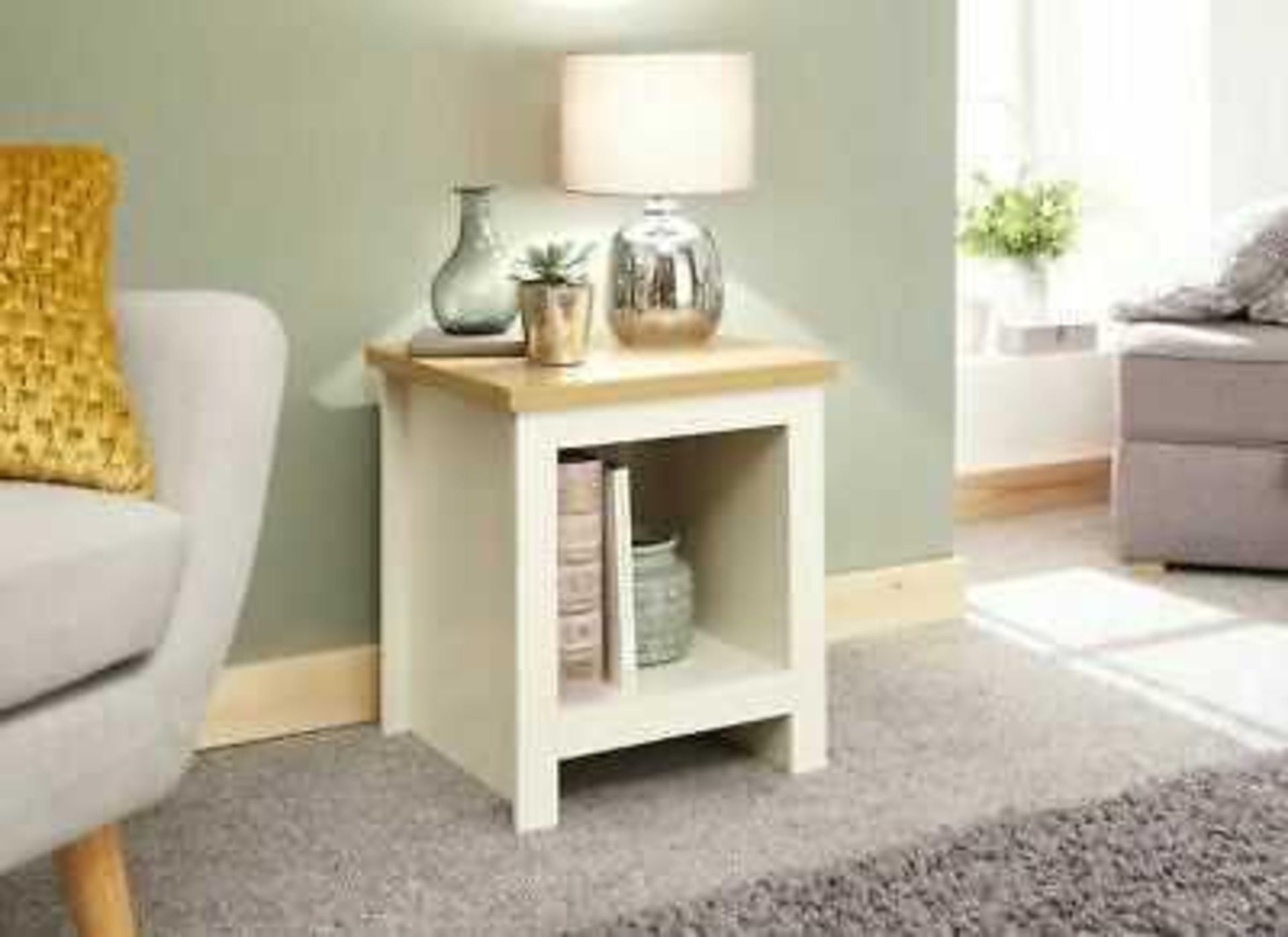 RRP £55 Boxed Gfw Lancaster Cream Side Table - Image 3 of 5