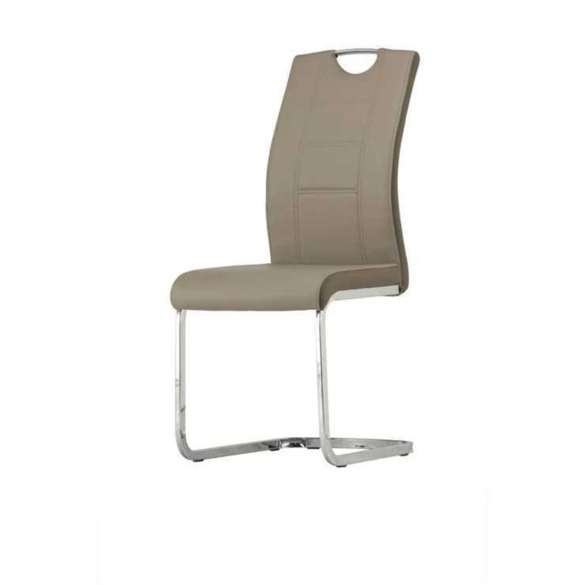 RRP £100 Boxed Set Of 2 Aspen Latte Dining Chairs