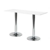 RRP £299 Sourced From Harvey's Furniture Boxed Carnival White Chrome Bar Table