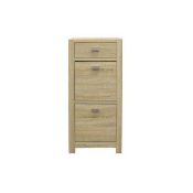 RRP £280 Boxed Brand New Cleves Brown Shoe Cabinet