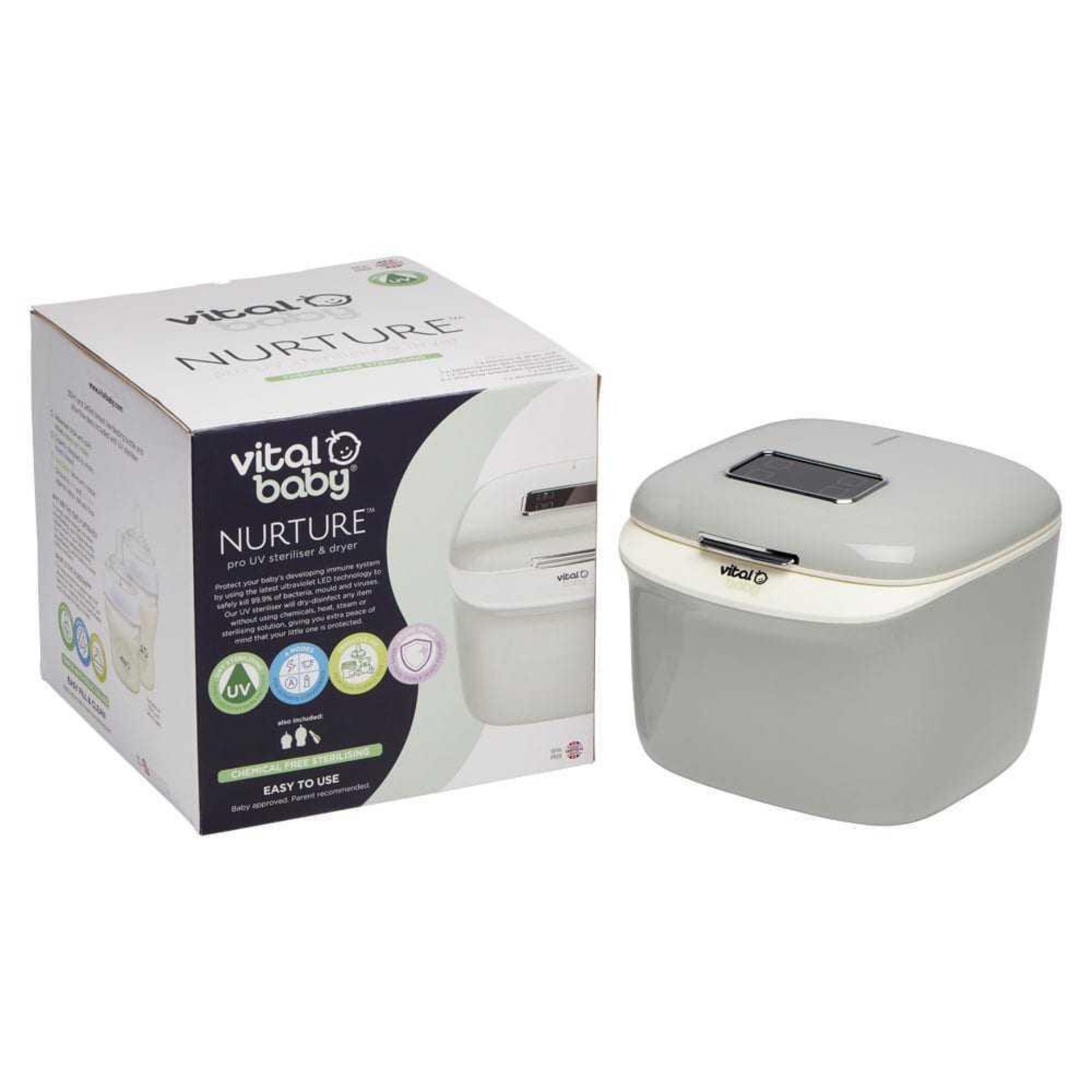 RRP £120 Boxed Vital Baby Nurture Pro Uv Sterliser