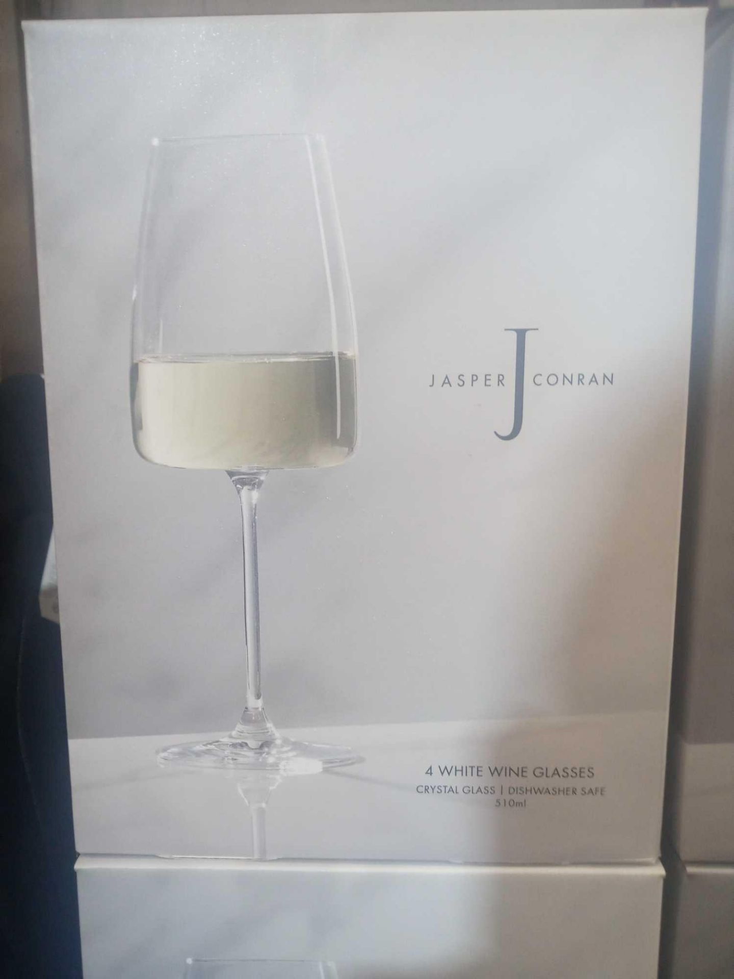 RRP £30 Boxed Jasper Conran Set Of 4 White Wine Glasses