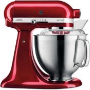 RRP £400 Boxed Kitchenaid Artisan 4.8 L In Red