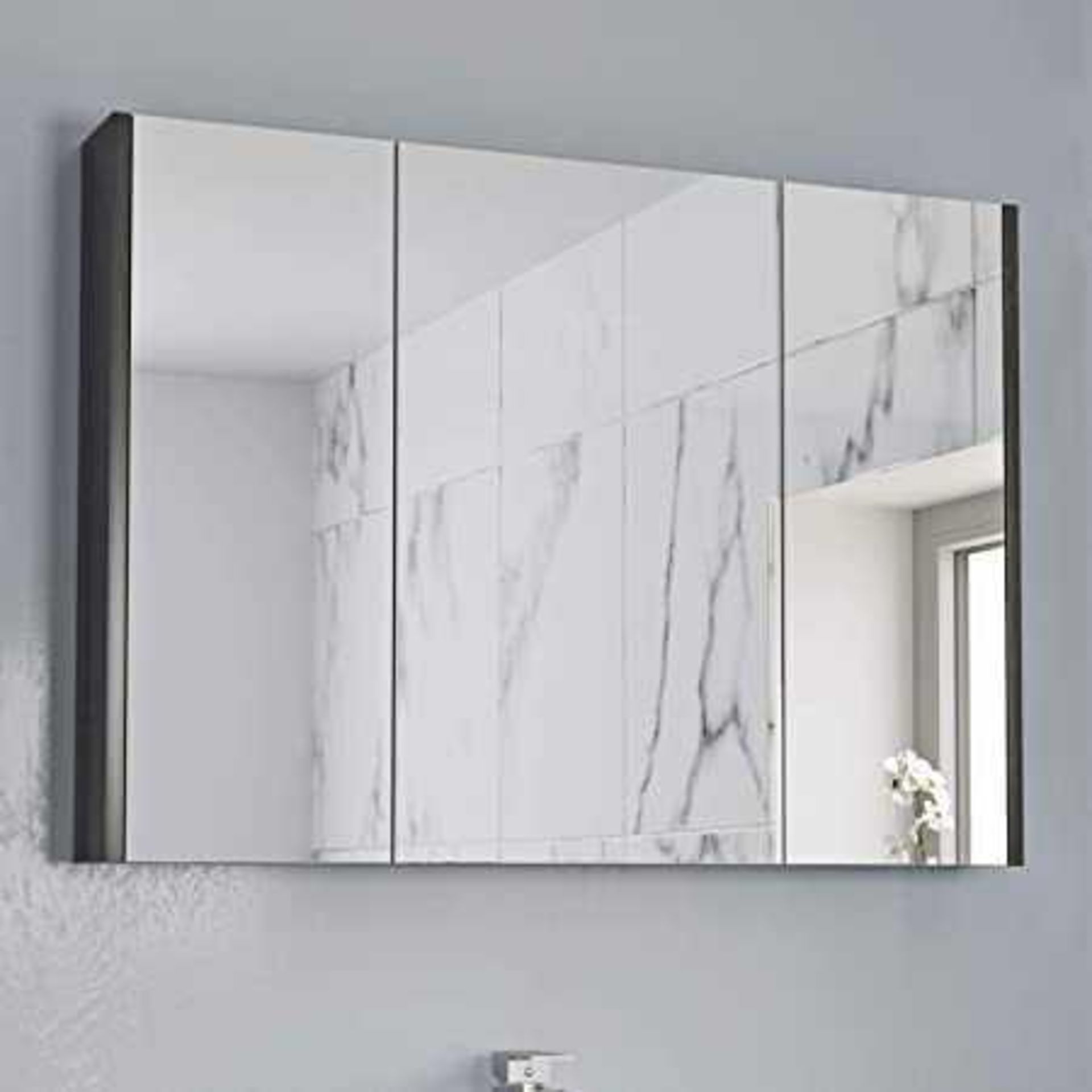 RRP £200 Boxed Quality Bevelled Wall Mirror Three-Piece
