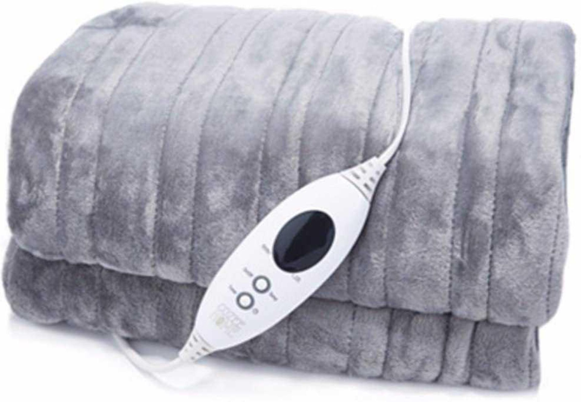 RRP £60 Unbagged Electric Heated Blankets In Grey And Cream