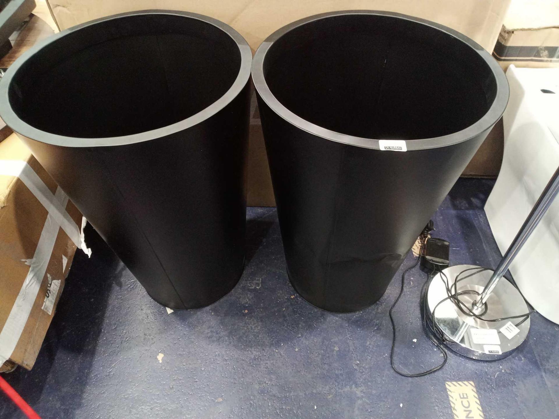 RRP £89 Razan Set Of 2 Galvanized Conical Planters