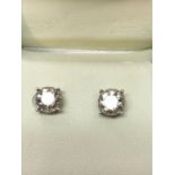 RRP £8,950 18 carat white gold solitaire diamond solitaire earrings, total stone weight 2.06ct, K