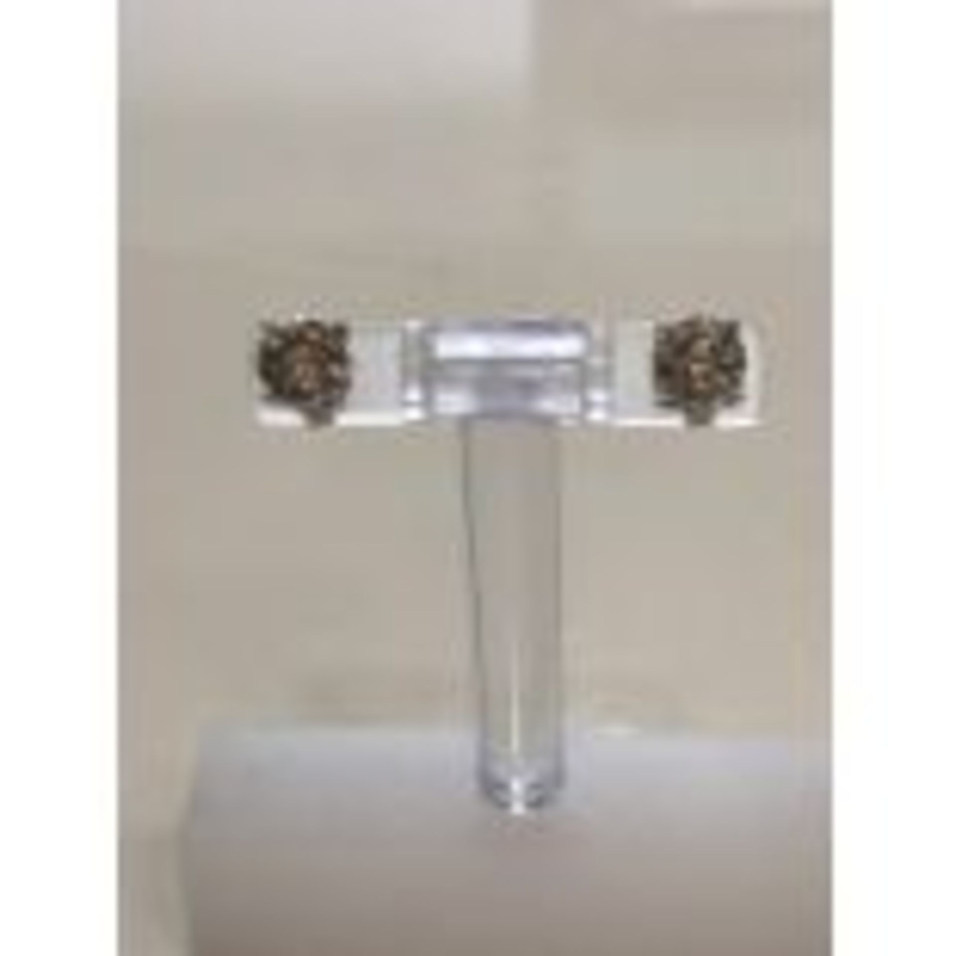 RRP £8,950 18 carat white gold solitaire diamond solitaire earrings, total stone weight 2.06ct, K - Image 2 of 2