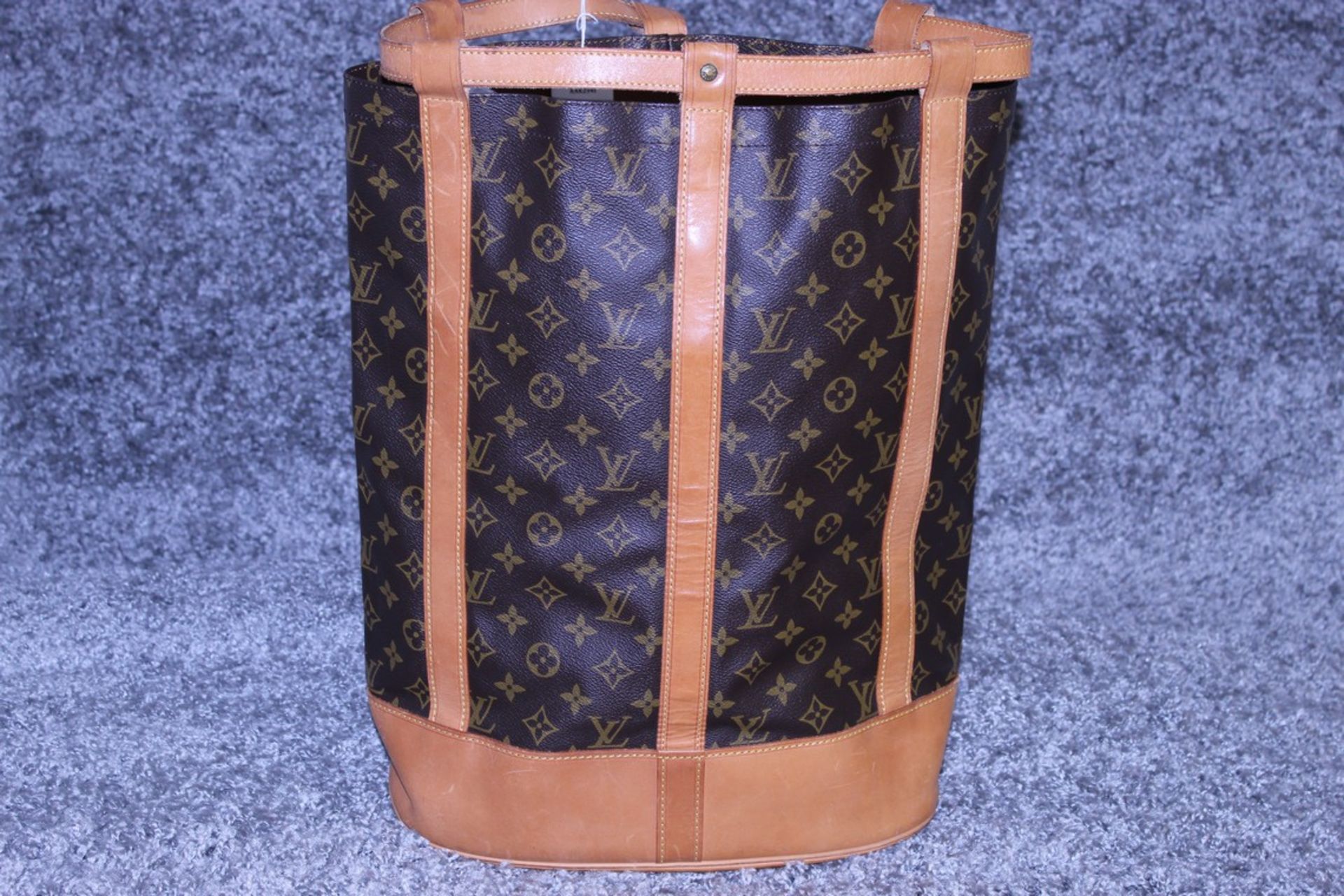 RRP £1,800 Louis Vuitton Randonnee Shoulder Bag, Brown Monogram Coated Canvas, Vachetta Handles, (