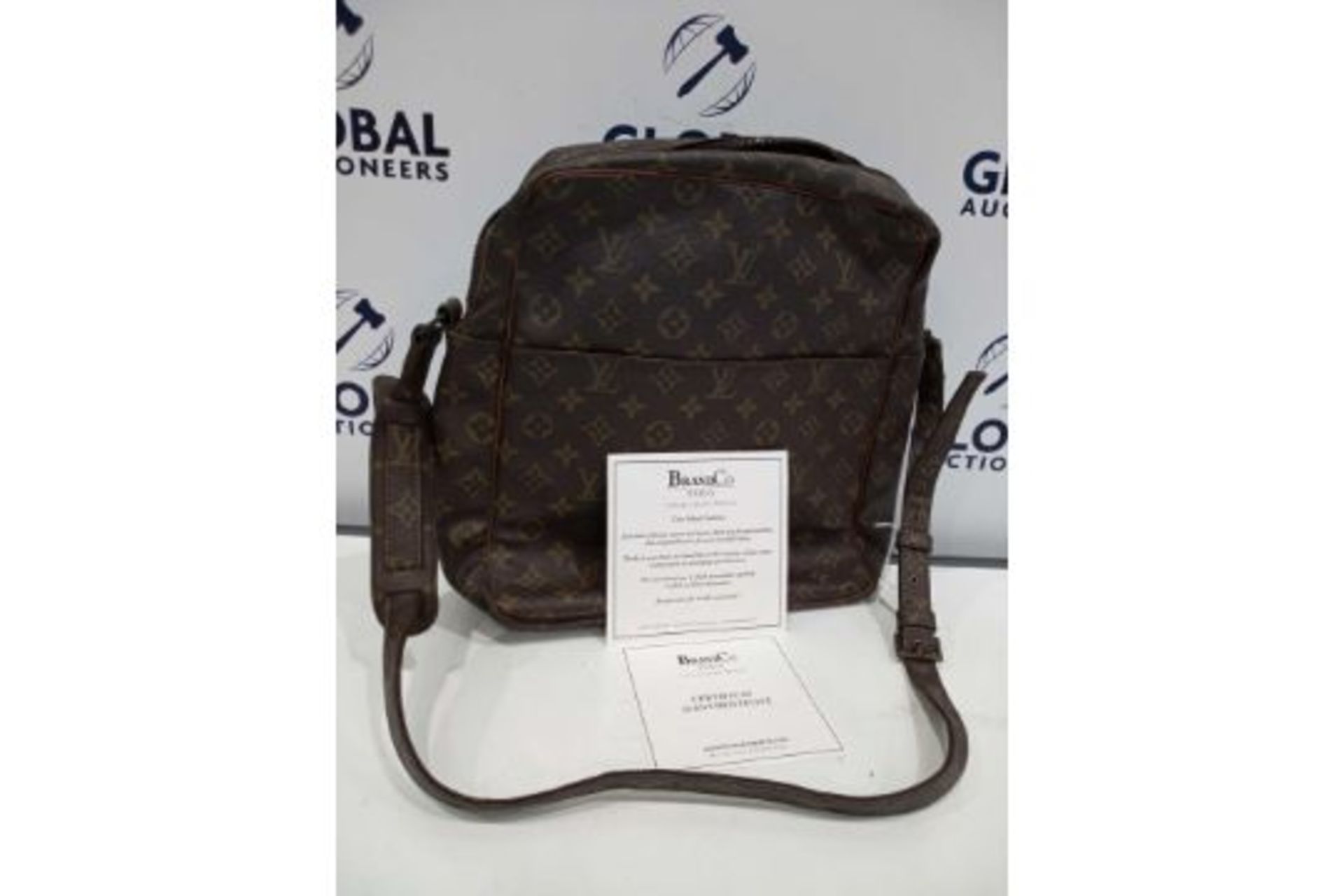 Rrp £750 Louis Vuitton Marceau Brown Coated Monogram Canvas Vachetta Golden Brass Shoulder Bag ( - Image 3 of 4