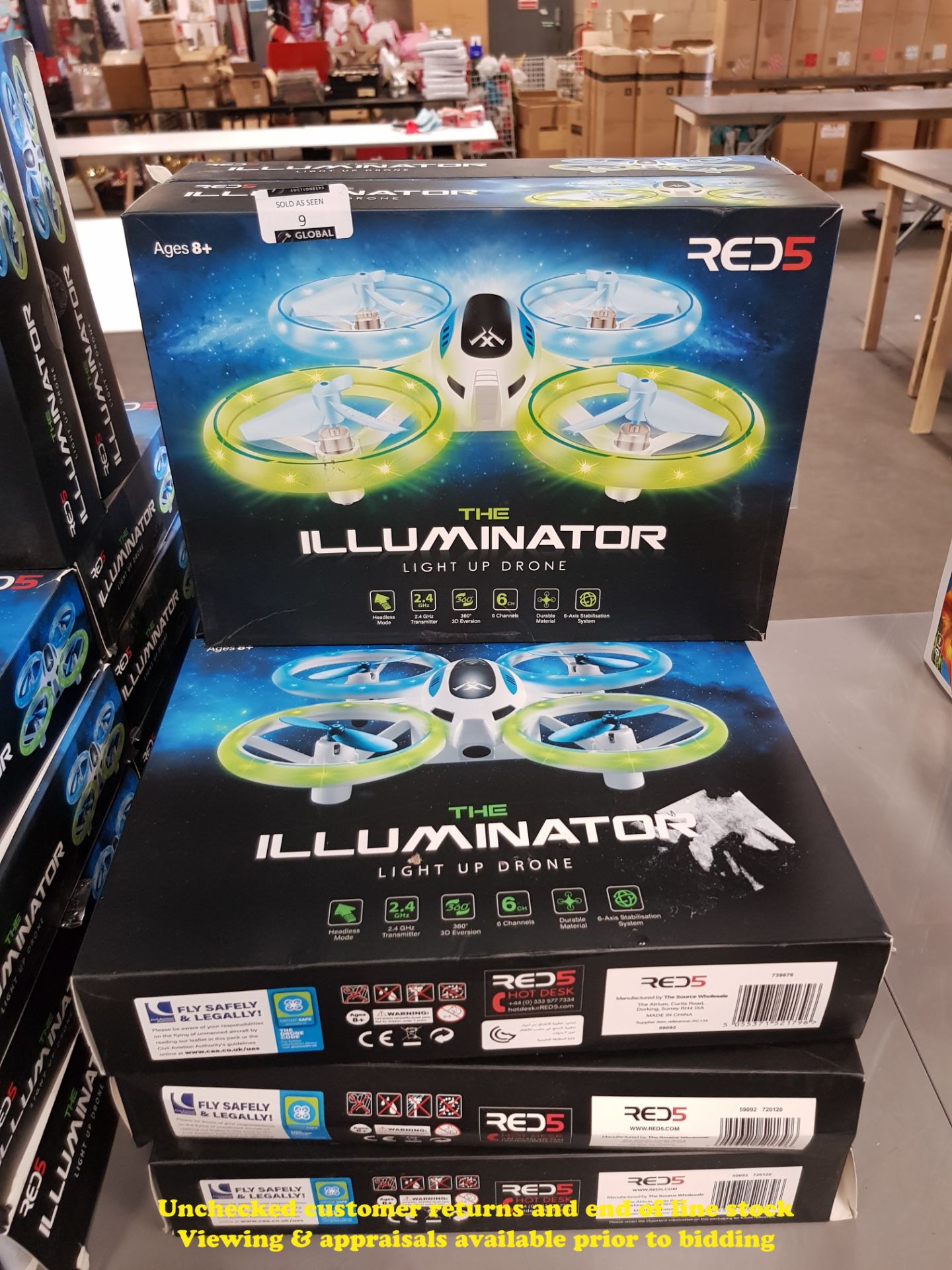 Combined RRP £240 - 8 X THE LAMINATOR LIGHT UP DRONE