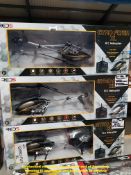 Combined RRP £150 - 3 X GYRO FLYER XL R/C HELICOPTER