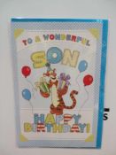 RRP £660 Box To Contain 55 Brand New Packs Of 6 Tigger The Tiger To A Wonderful Son Happy Birthday C