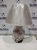 RRP £80 Boxed Village At Home Floral Table Lamp