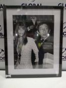 RRP £100 Framed Photo Of Jane Birkin And Serge Gainsbourg