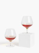RRP £125 Lot To Contain 5 Boxed John Lewis Connoisseur Spirits Brandy Glasses Set Of 2