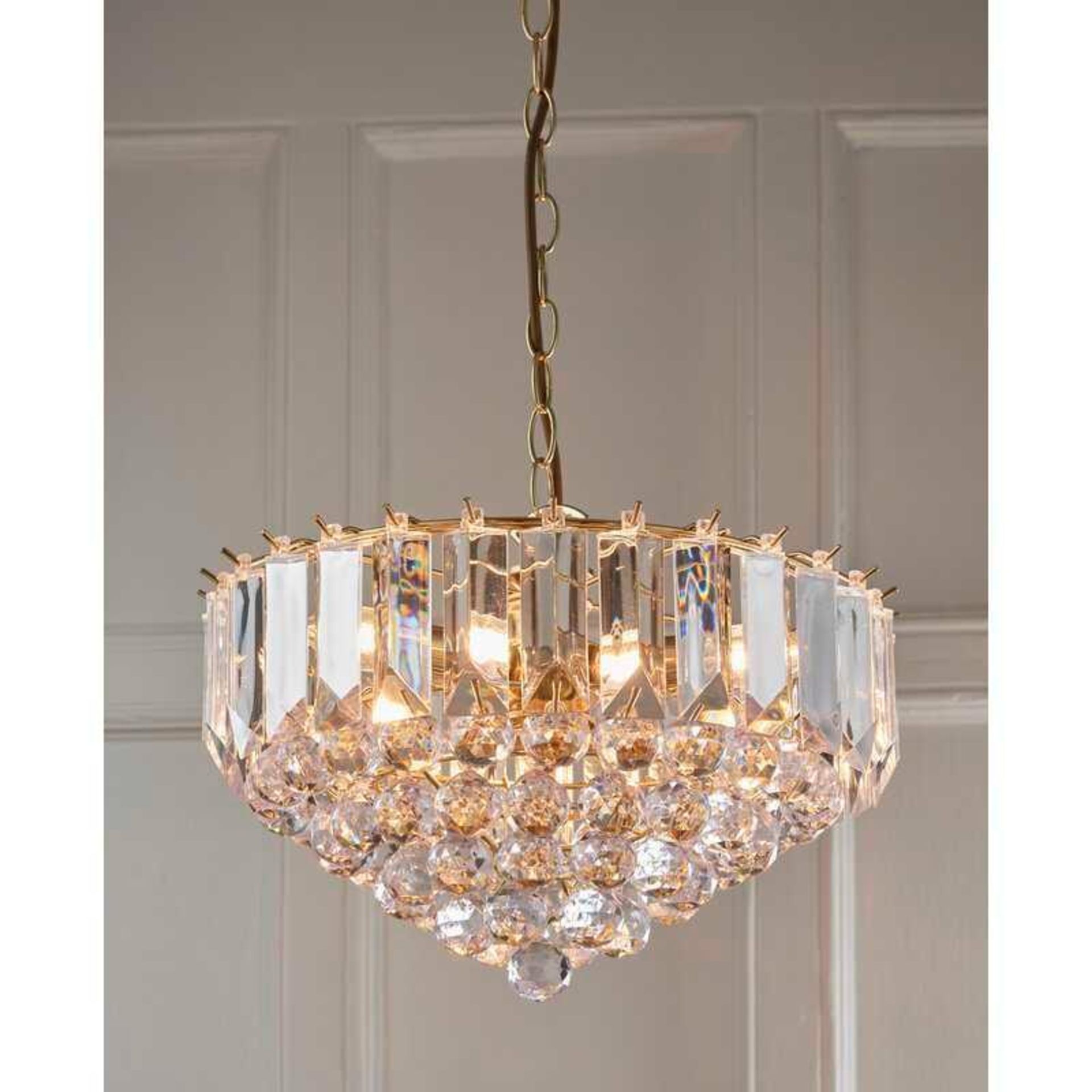 RRP £100 Lot To Contain 2 Assorted Light Fittings To Include Endon Lighting Brass Plated Pendant And - Image 2 of 2