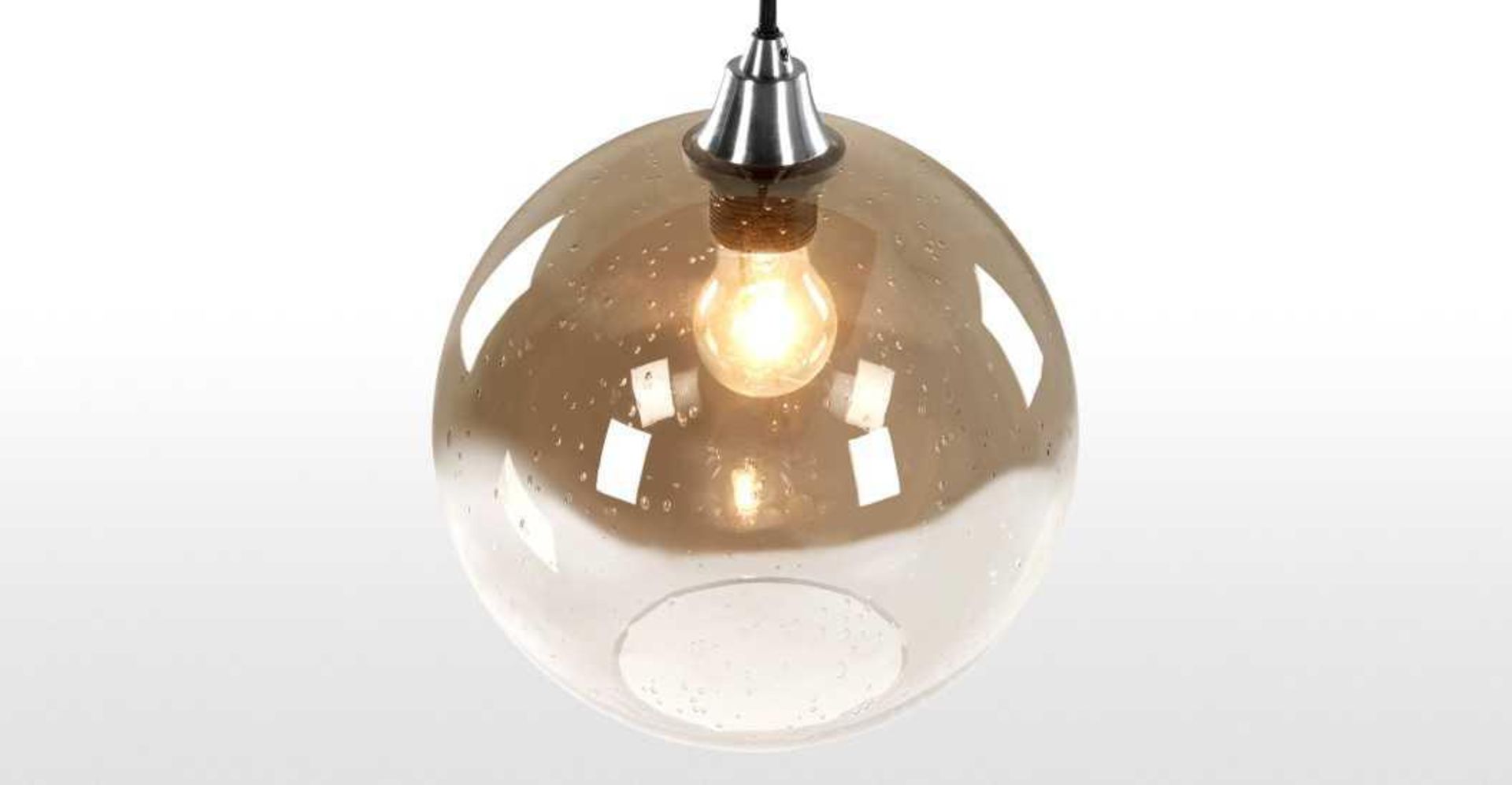 Combined RRP £80 Lot To Contain 2 Assorted Shades To Include Edna Glass And Ilaria Pendant Shade