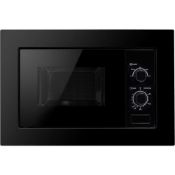 RRP £80 Boxed Integrated Black Solid Microwave