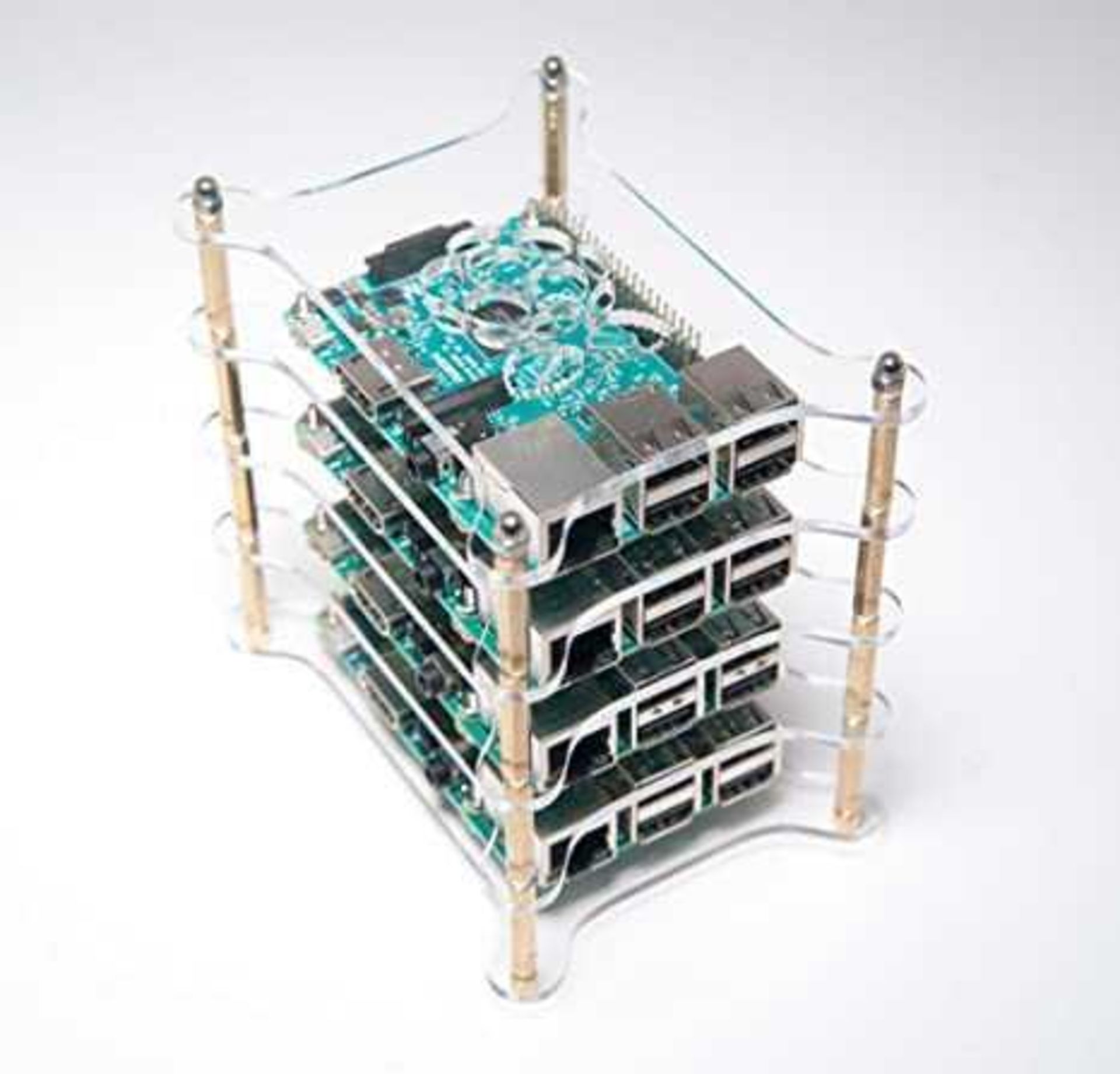 Combined RRP £160 Lot Contain Four Boxed Raspberry Pi Rack Cases For Raspberry Pi Model 3 Model B