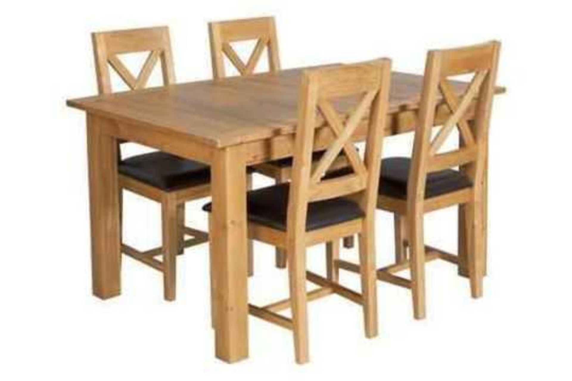 RRP £599 Sourced From Harvey's Furniture Boxed Keswick Extending Dining Table (Chairs Not Included)