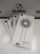 RRP £15 Each Boxed John Lewis 4 Inch Handheld Rechargeable Fans