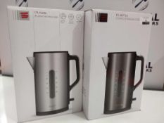 RRP £45 Each Assorted John Lewis 1.7 Litre Stainless Steel Kettles