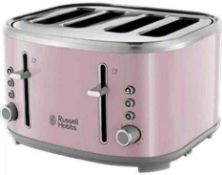 RRP £60 Boxed Russell Hobbs Bubble Soft Pink Toaster(Untested)