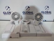 RRP £15 Each Assorted John Lewis 4 Inch Hand-Held Rechargeable Fans