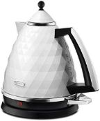 RRP £50 Boxed Delonghi Brilliante White Design Electronic Kettle (Untested)