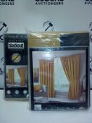 RRP £40 Each Fusion Fully Lined Blackout Curtains In Ochre Mustard Colour