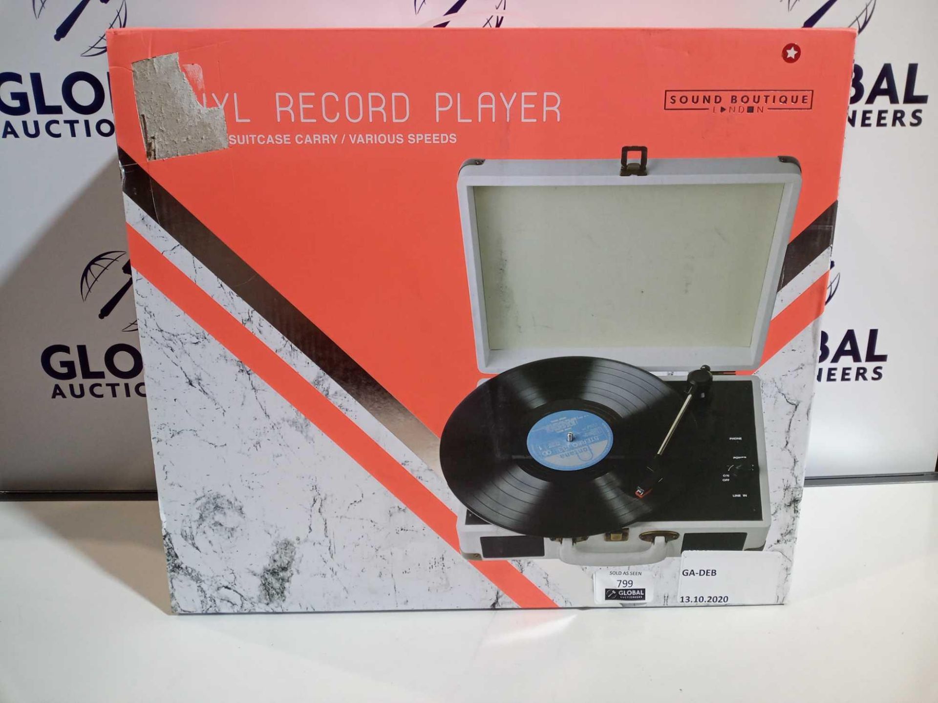RRP £70 Boxed Vinyl Record Player (Untested)