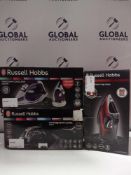 RRP £50 To £60 Each Russell Hobbs Irons To Include Freedom Cordless Powersteam Ultra And One Temper